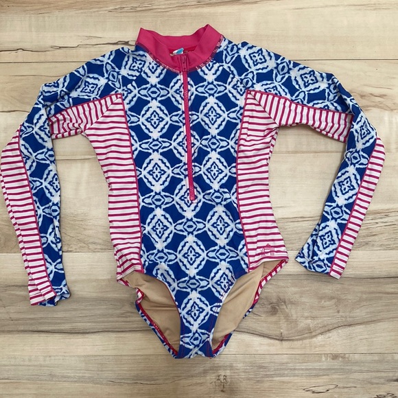 Cabana Life Girls 6X Long Sleeve One Piece Bathing Suit. Swimming suit. - Picture 1 of 8